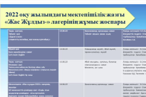 "Жас жұлдыз" демалыс-сауықтыру лагері