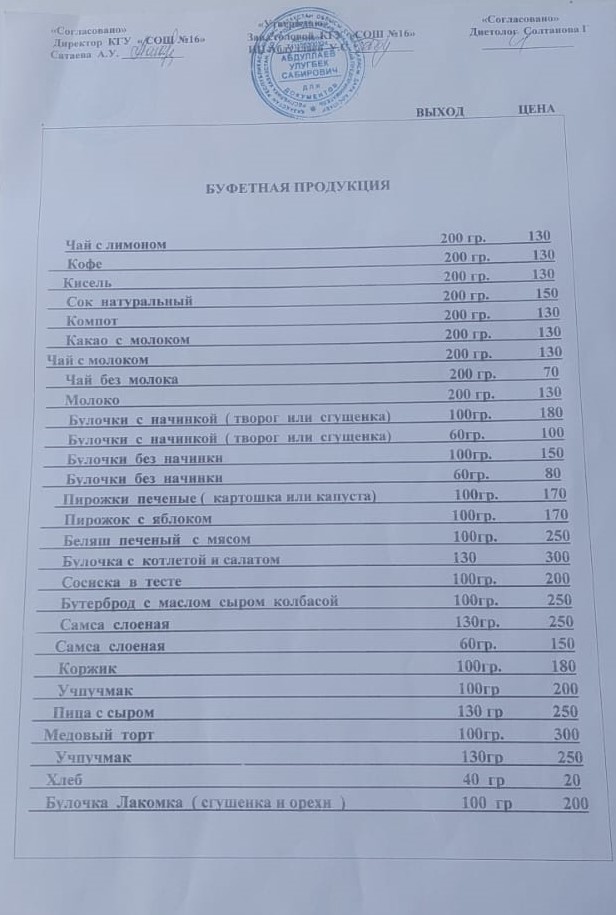 Буфеттік продукция