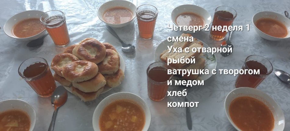 2 апта бойынша (І-ІІ ауысым) бейсенбі күннің тамағы